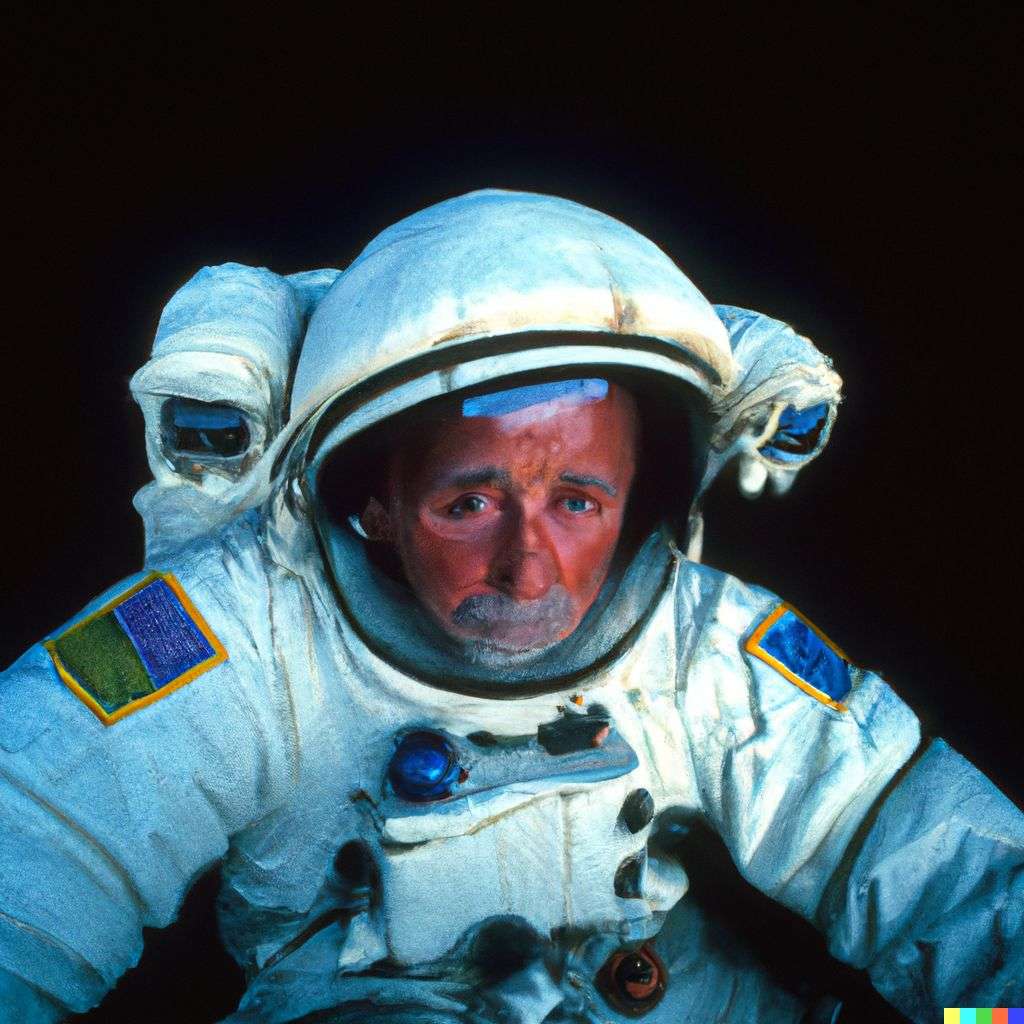 an astronaut, photograph taken by Steve McCurry